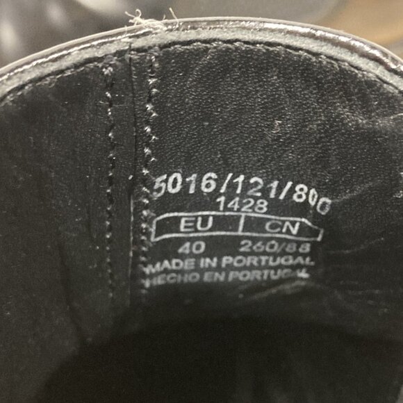 Massimo Dutti Black Chelsea Boots, Eur 40, Women US 9, Brogue Wingtip Leather - Picture 4 of 9